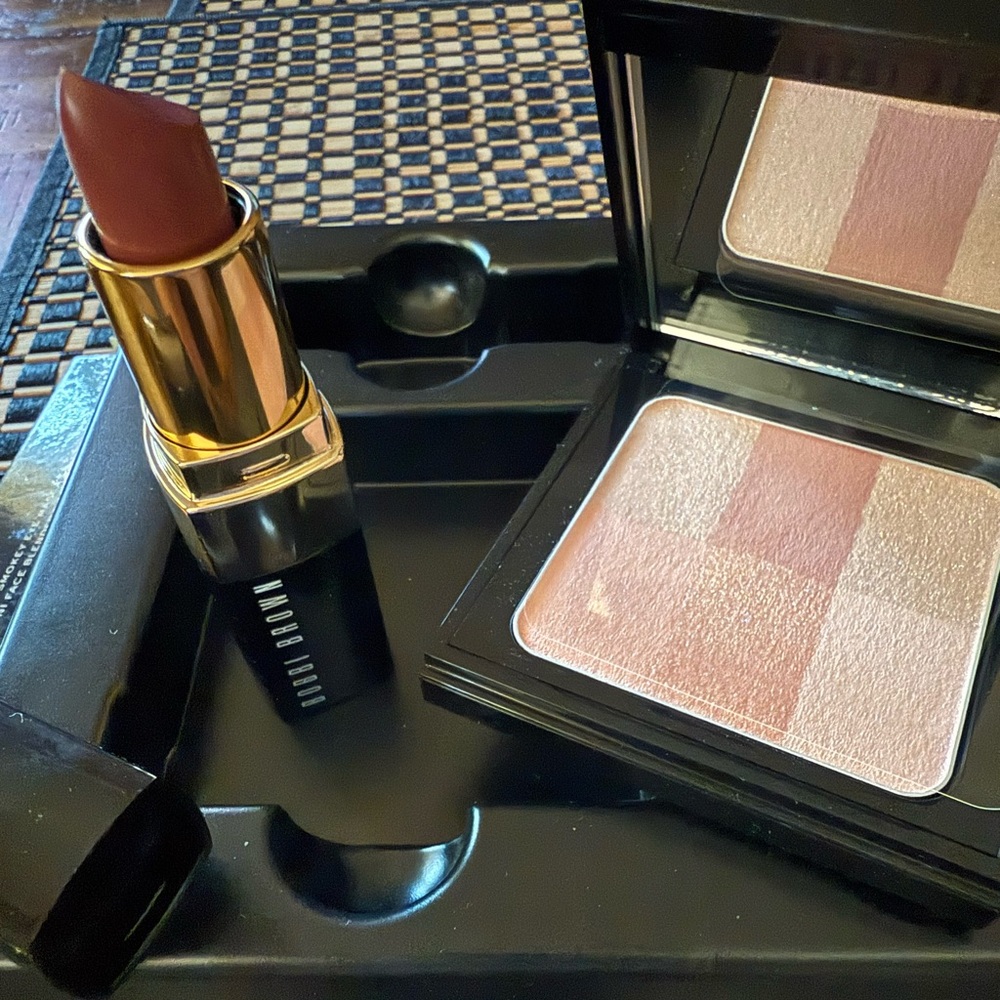 Bobbi Brown Ready Set Pretty Brightening Brick Pink Blush Lipstick Eye Set - Picture 3 of 5